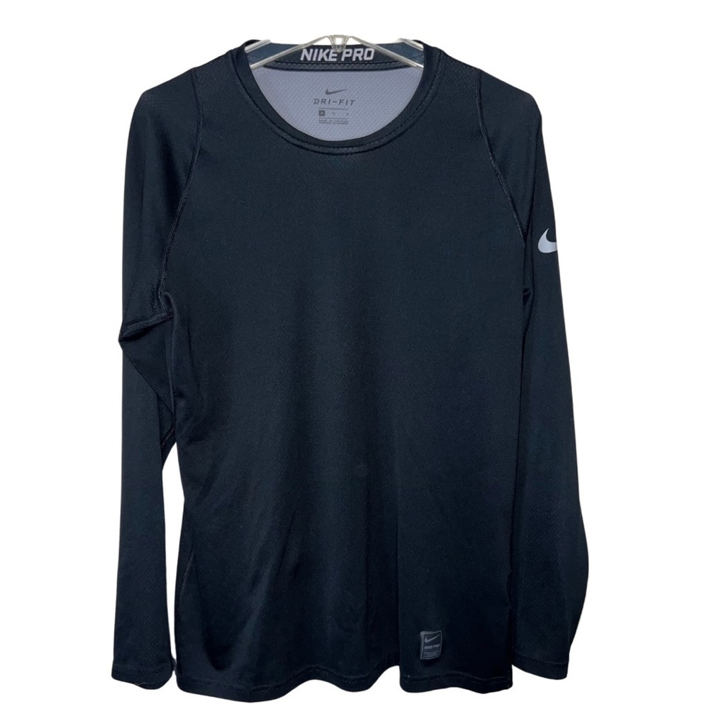 Nike Pro Dri Fit Men’s Shirt Black Long Sleeve Size Medium